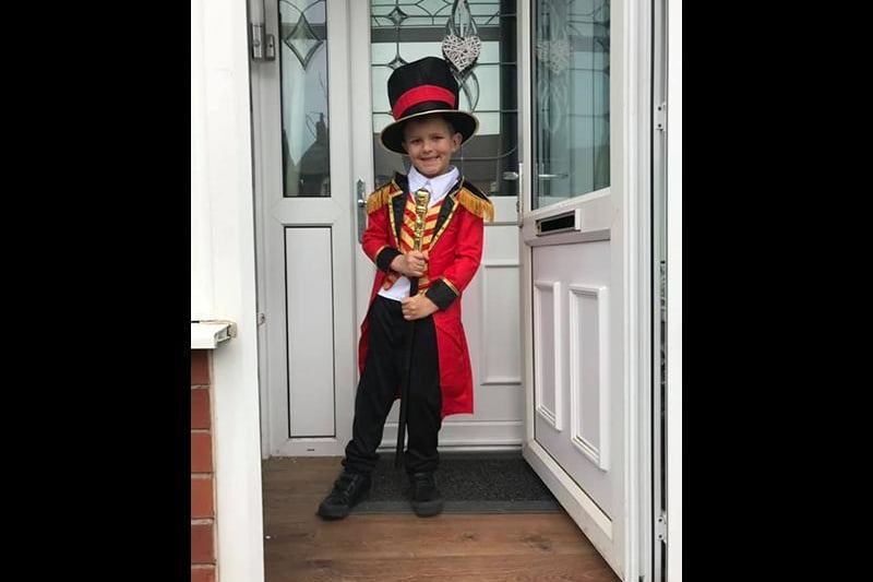 Alfie-Jay, aged 6 asThe Greatest Showman. Picture byJessica Chloe Roles.