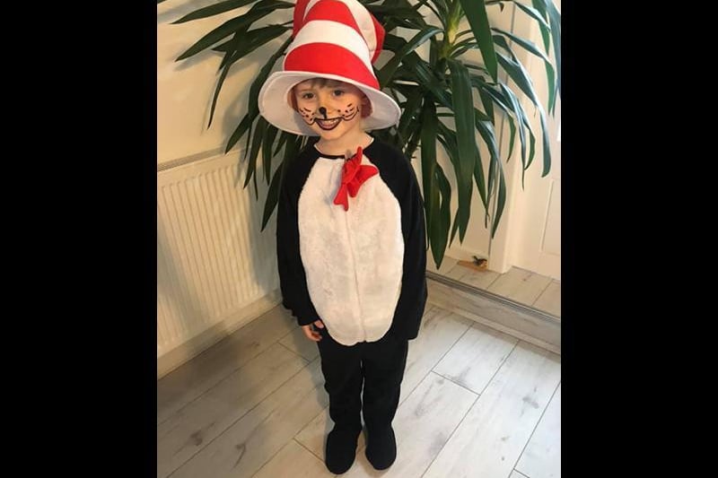 Theo,ages 4 as Cat in the Hat. Picture byEmma Robinson.