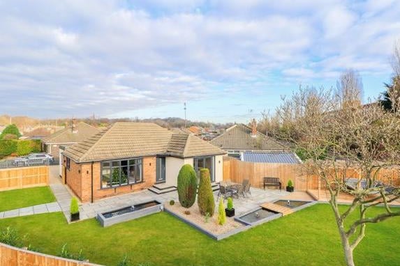 This three bed detached bungalow on Thornes Moor Road is currently on the market with a guide price of £350,000.