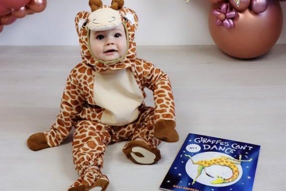 Gaynor Louise Shaw said: "Harry's 1st World Book day as Gerald from Giraffes Can't Dance.