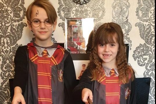 Leanne Hughes said: "My very own Harry Potter and Hermione Granger, aka Matthew and Evie."