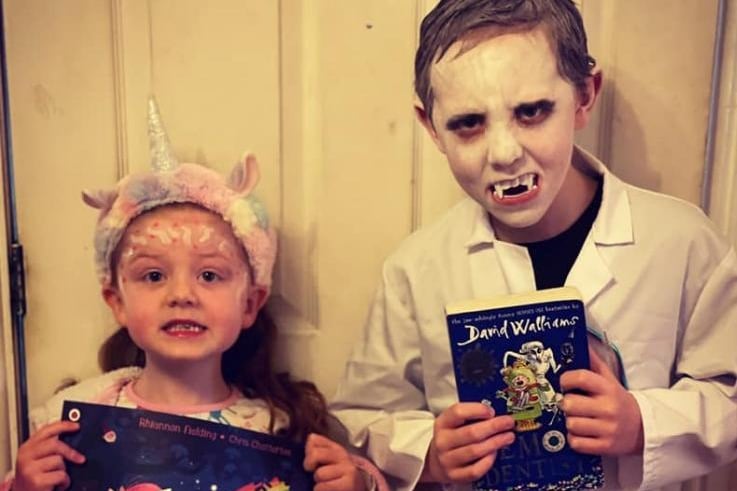 Katie West shared her photo of the Demon Dentist and a Unicorn.