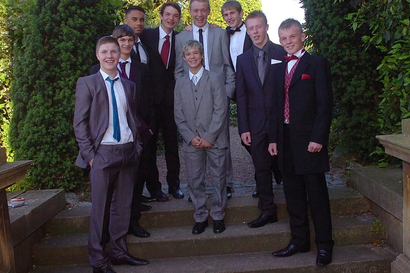 Horbury School pupils James, Ben, John, Oliver, Jack, Jack, Conor, Jamie and Kyle looked excited to attend their prom in June 2011.