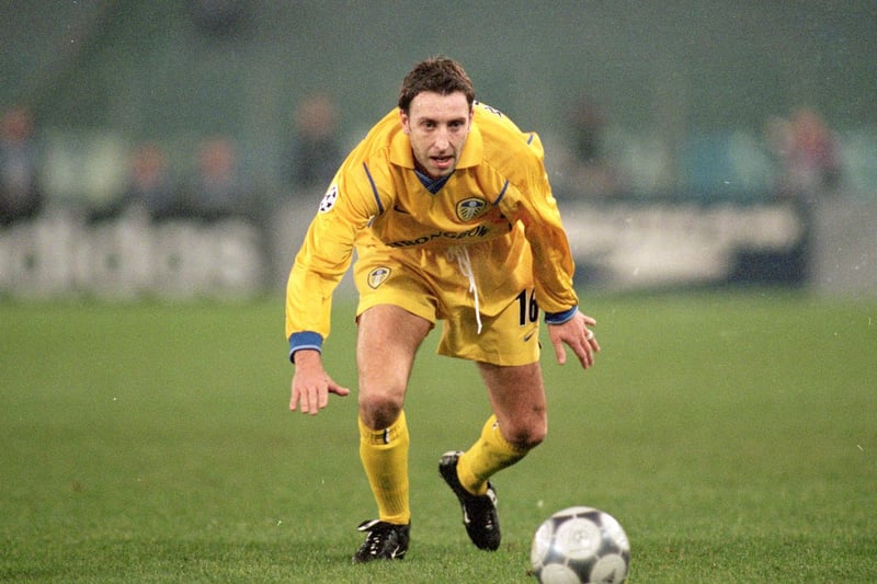 Jason Wilcox in action during the UEFA Champions League clash against Lazio at the Stadio Olympico in December 2000. Leeds won 1-0.