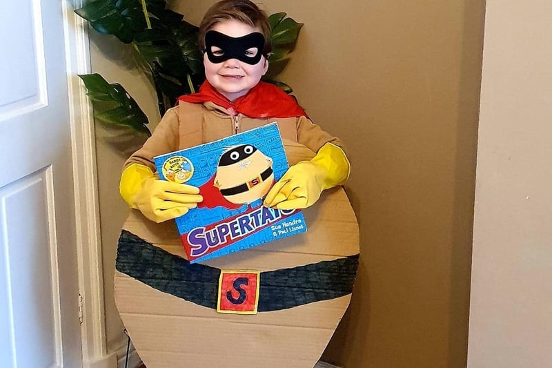 Harry (four) as Supertato (sent in by Katie Rebecca Dickens)