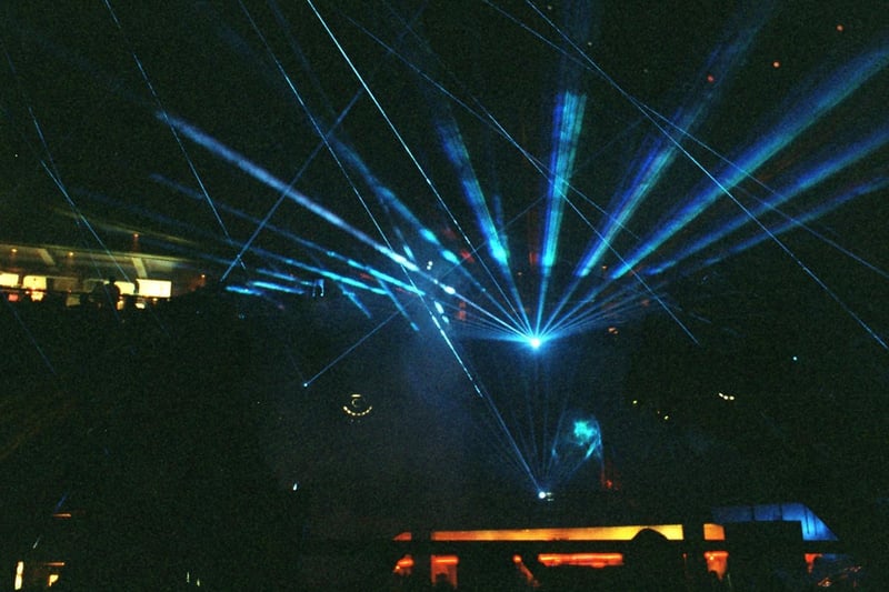 An impressive laser show at the superclub