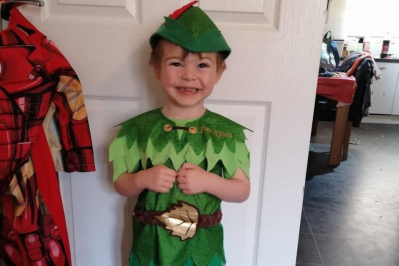 Archie Ashworth (three) made an adorable Peter Pan
