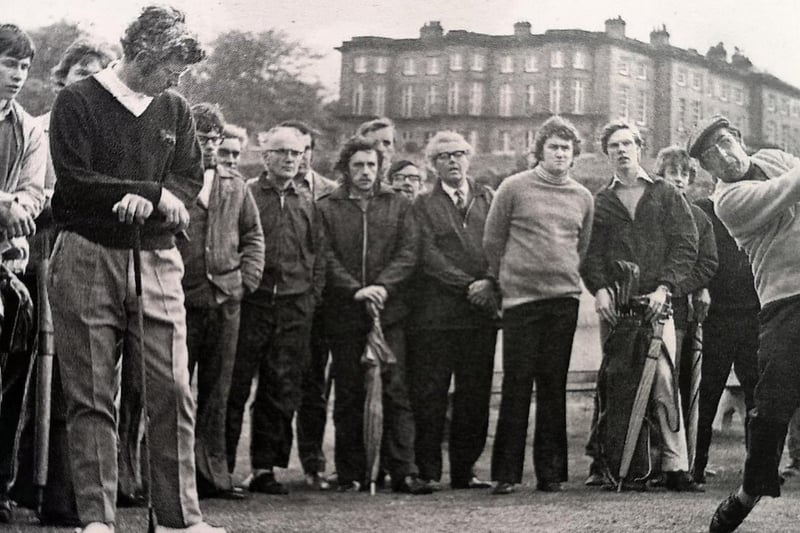 WIGAN - RETRO SPORTS - Lancashire county golf player Jack Taylor in action at The opening of the new Haigh golf course in May 1972.