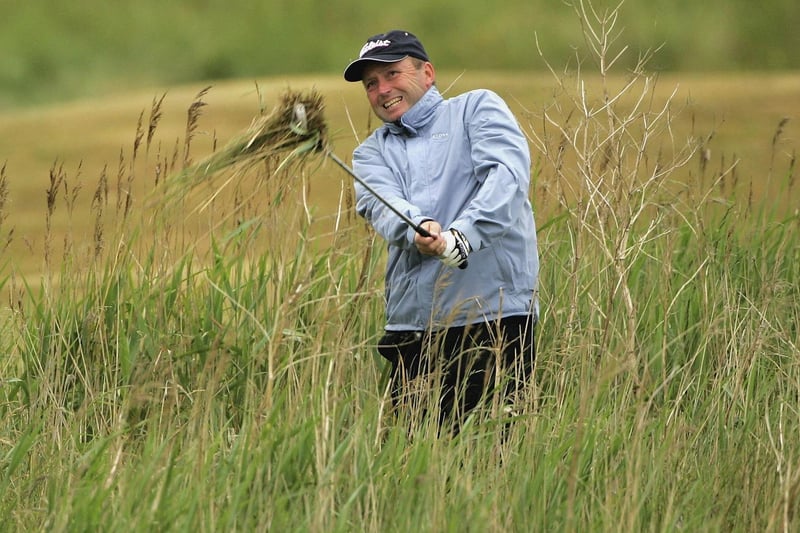 Peter Allan of Ashton-in-Makerfield Golf Club plays from the rough on the tenth hole during the second round of The Glenmuir Club Professionals Championship at Prince's Golf Club on June 14, 2006 in Sandwich, England.