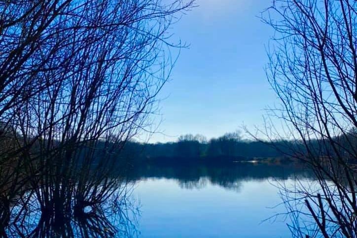 Barbara Hanley-Smith said: "Southern Washlands lake looking through the gap in the bushes to capture the reflection on the water."