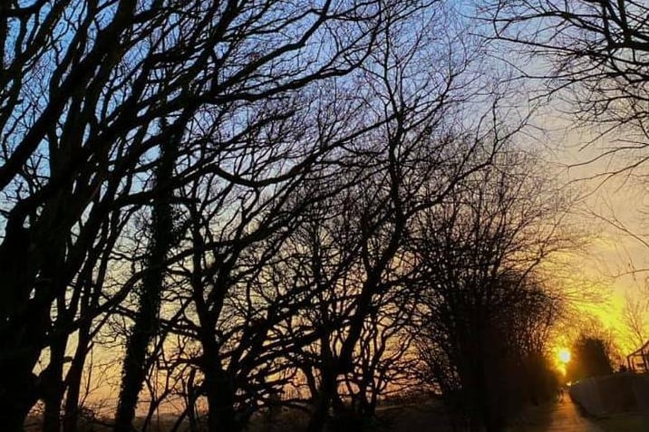 Kat McKinlay captured a beautiful sunset on the Trans Pennine Trail at Stanley.