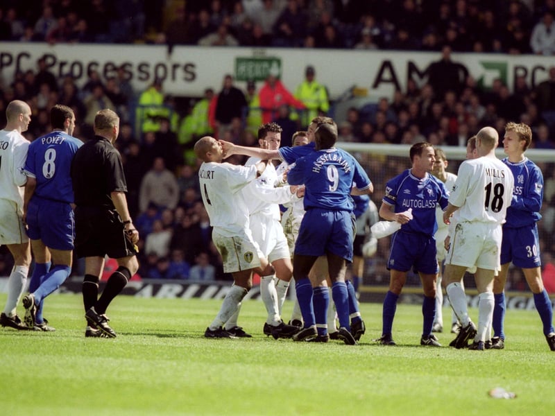 Tempers flare during the game.