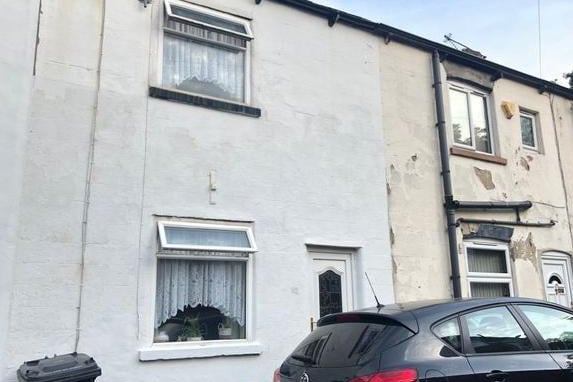 This one-bedroom terraced house is for sale in Moorfield Road in Armley. It has a basement, kitchenette, living room, one bedroom and bathroom. It is on the market for £79,950 with Brooklands Robinson.