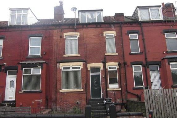 This two-bedroom terraced house is in Compton Road in Harehills. It is a back-to-back terrace with a lounge, cellar, kitchen and bathroom. It is on the market for £77,995 with ASK.
