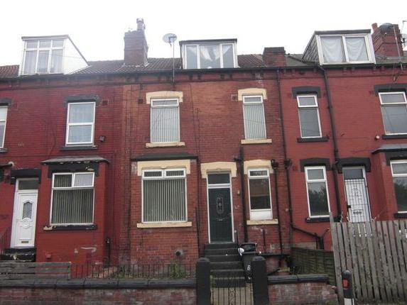 This two-bedroom terraced house is in Compton Road in Harehills. It is a back-to-back terrace with a lounge, cellar, kitchen and bathroom. It is on the market for £77,995 with ASK.