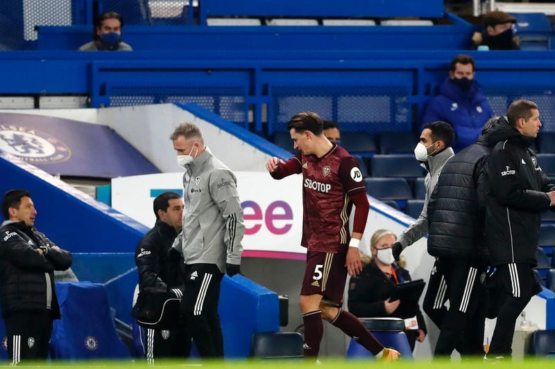 Actual fans returned with London in Tier 2 but Robin Koch, above, went off injured after just nine minutes as United's miserable run in the capital continued. Photo by Matthew Childs - Pool/Getty Images.