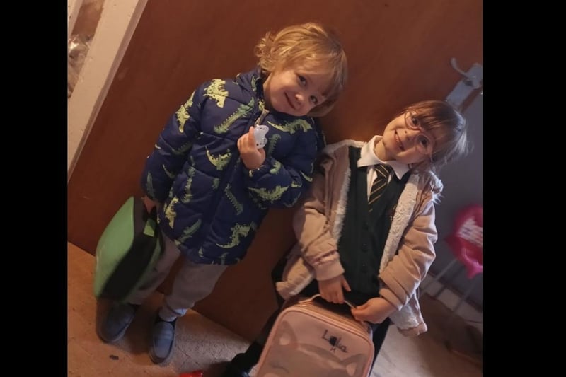 Kelsey Dawn Hughes said "My girl was so excited this morning to be back at school and my son was going to nursery as normal as always X"