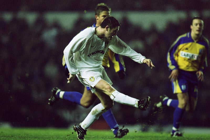 December 2001 and Robbie Keane scores during the UEFA Cup third round second leg clash against Grasshoppers at Elland Road. The game ended 2-2 with Leeds winning 4-3 on aggregate.