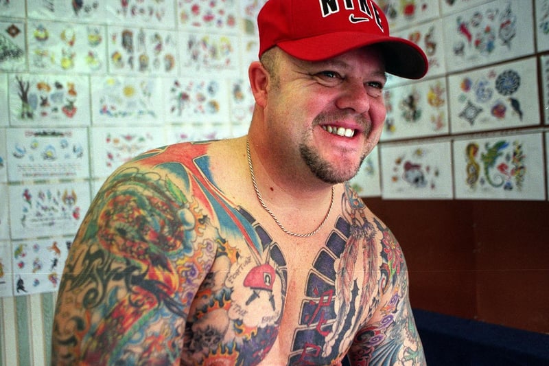 This is Phil Parker who has just opened Morley's first tattoo shop in September 1998.