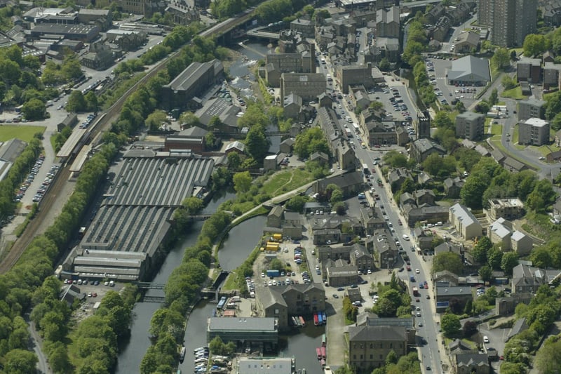 Aerial views of Sowerby Bridge back in 2003.