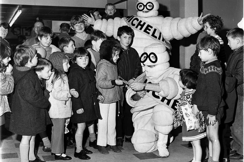The Michelin Man visits Wigan's Asda in 1970