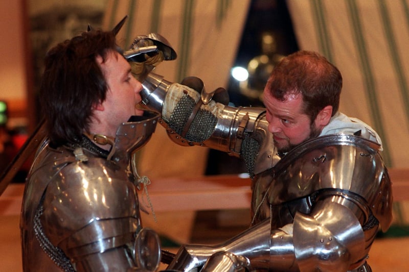 Two Knights fight it out at the Royal Armouries.