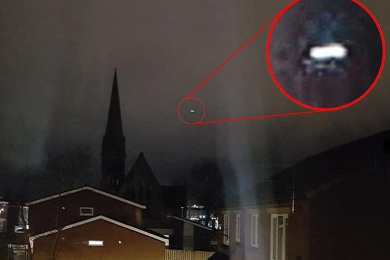 Less than a month later in February 2020 another strange object was spotted in the sky above Preston.The mysterious bright object was caught on camera by Preston woman Gail Jacques, who said she first caught sight of it above the prison at around 1.30am.She said the object remained stationary in the air for several minutes before "moving really fast". Full story here:http://bit.ly/3vg6ZIP