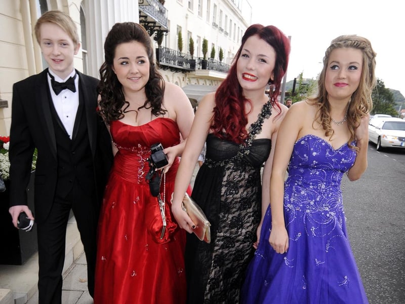 Sam Jewison, Kirsty Barber, Alice Martin and Georgia Corrigan arrives at The Crown Spa.