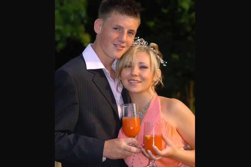 Damian Harwood and Michelle Alty at the Fulwood High School and Arts College Prom in 2006