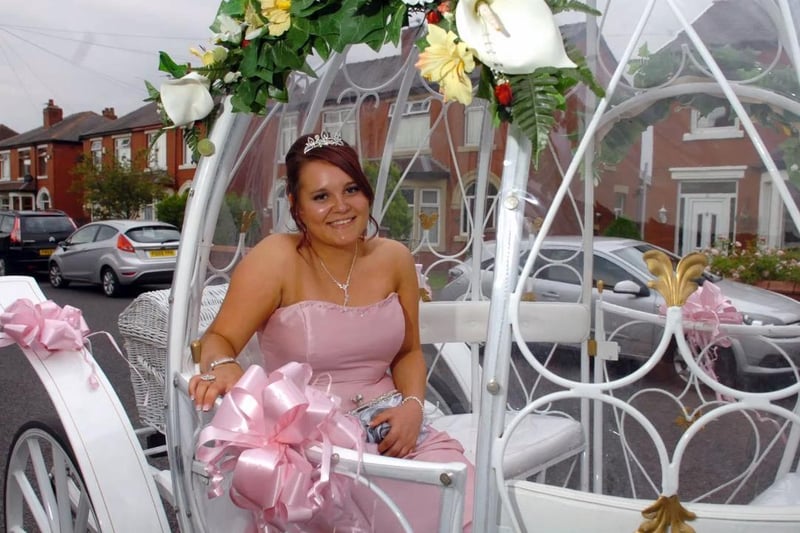 Fulwood Academy pupil Ashleigh Harwood sets off for the Prom in style in 2010