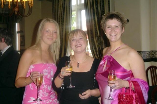 Carr Hill Sixth Form Leavers. L-R Vicki Christian and English teachers Michelle Johnson and Helen Parfect.