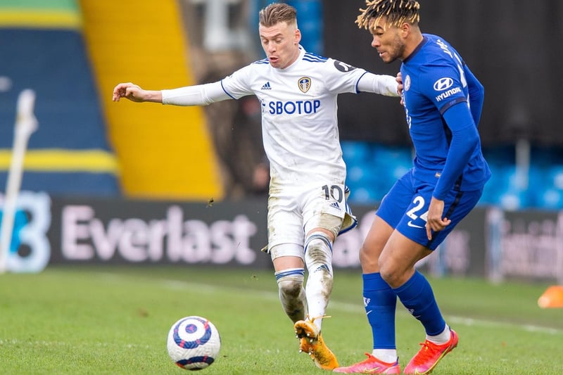 Gjanni Alioski battled hard throughout with Christian Pulisic putting in a strong performance for the visitors before being replaced by Reece James.
