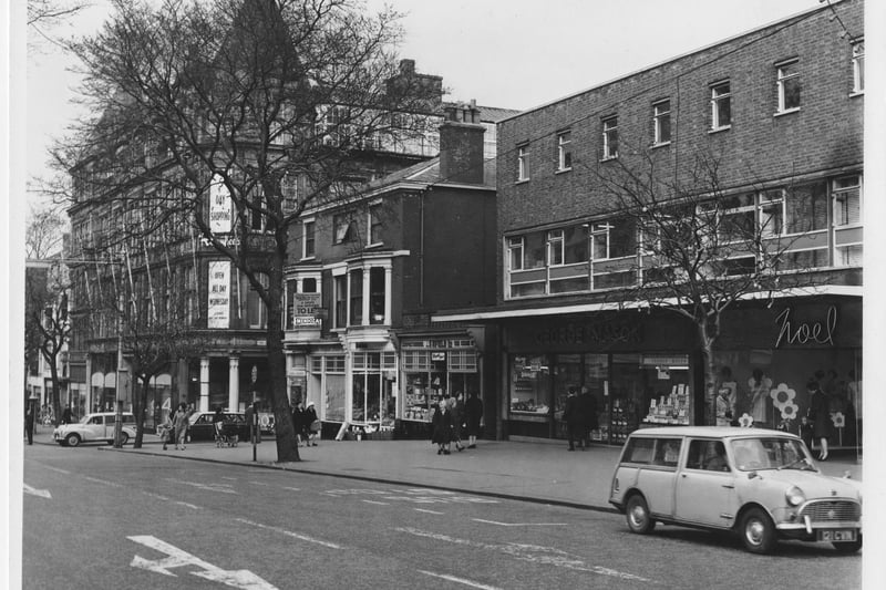 Westborough in 1967, with the Rowntrees store (later Debenhams) to the left.