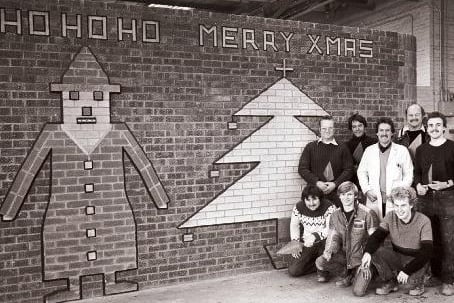 Santa in bricks at Wakefield Skill Centre in 1984