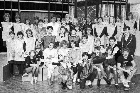 Outwood Grange School play rehearsal of 'Dazzle' in 1984