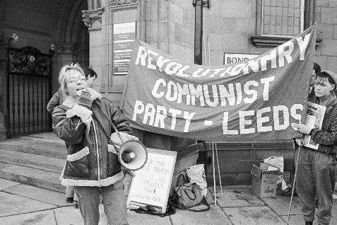 Activists outside County Hall in Wakefield in 1984
