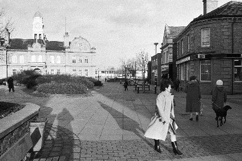 Shopping in Ossett's Market Place in 1984