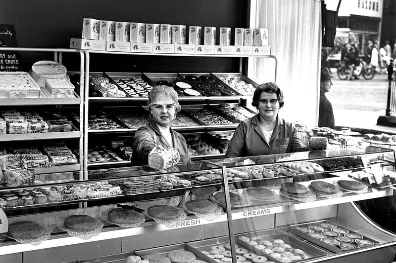 Sarah Lynn's bakery shop in Wigan town centre in 1970
