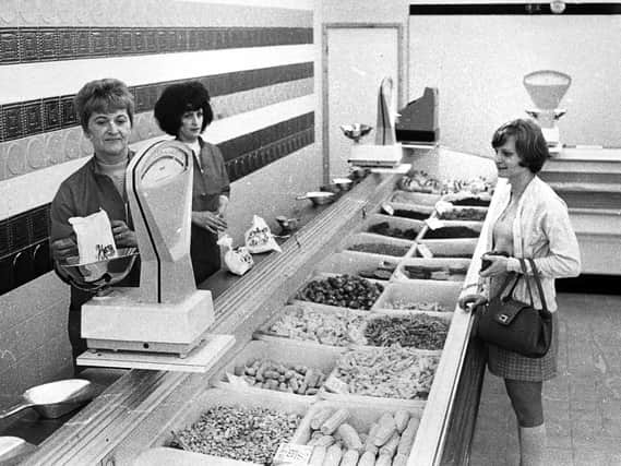 Whelan's frozen food store on Market Street in Wigan in 1970