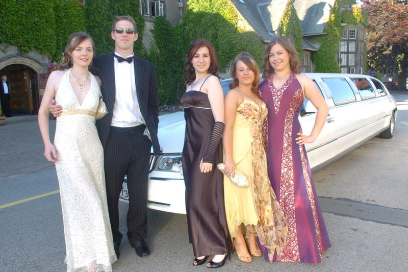 The 2008 Kirkham Grammar School Prom. L-R are Zara Walsh (17), Ben Connor (18), Miranda Hopkins-Coman (17), Tessa Perryman (17) and Clare Newbery (18).