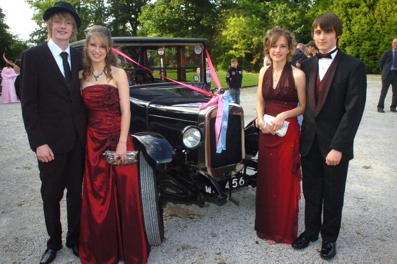 The 2008 Carr Hill High School Prom at Bartle Hall. L-R  Blake Turner, Lucy Hogarth, Jessica Parkinson and Martin Epps