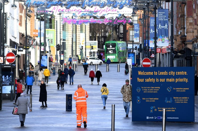 Leeds City Centre recorded no Covid-related deaths between March 2020 and February 2021. The area saw 12 deaths from all causes registered in that time period.