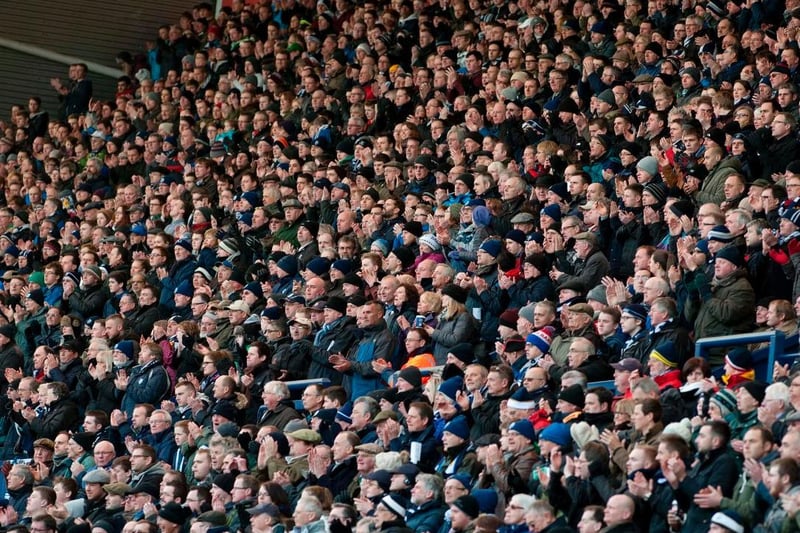 Fans pay tribute to Sir Tom Finney on the seventh minute during the Preston North End v Leyton Orient Sky Bet League One match at Deepdale in 2014