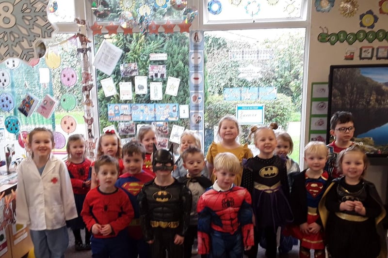 Children dressed up as their favourite superheroes