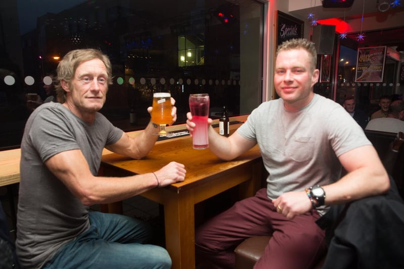 Craig and Tyson enjoying a drink, in 2015.