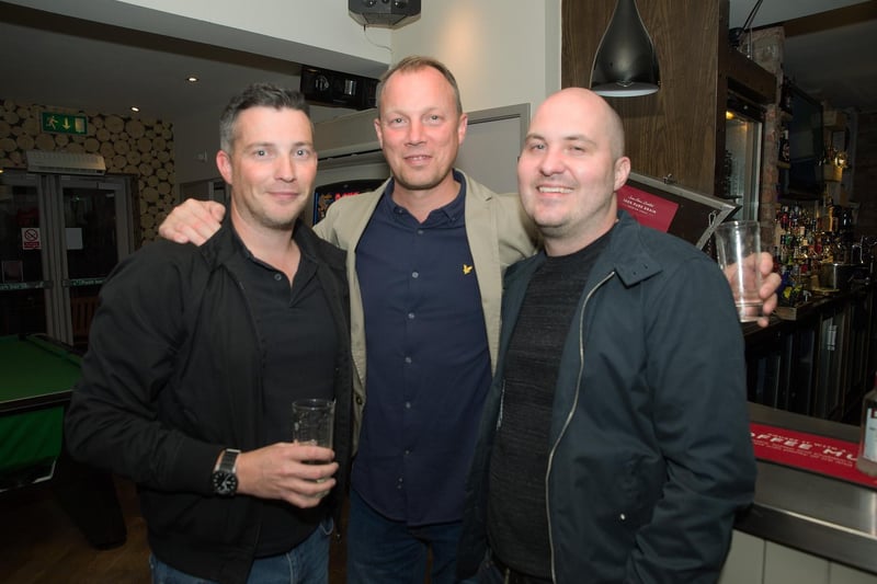 Pals Simon, Kev and Steve chilling out, in 2015.
