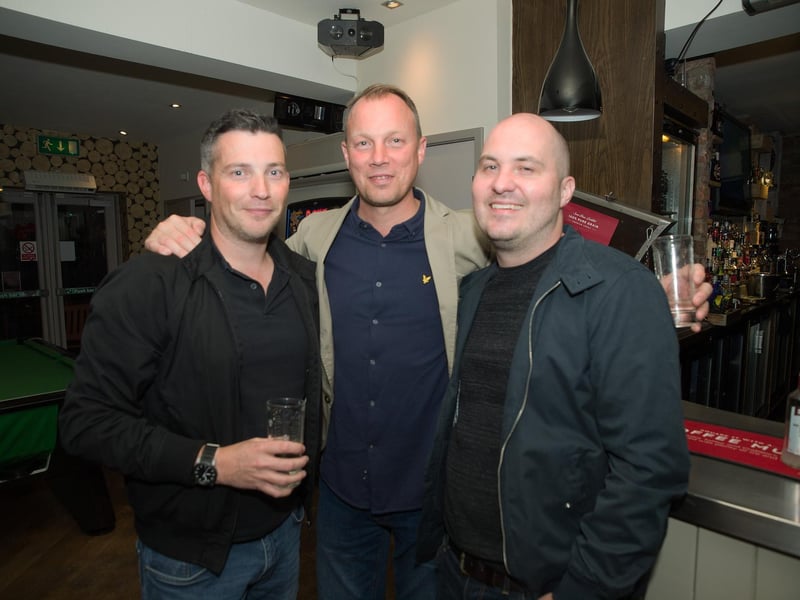 Pals Simon, Kev and Steve chilling out, in 2015.
