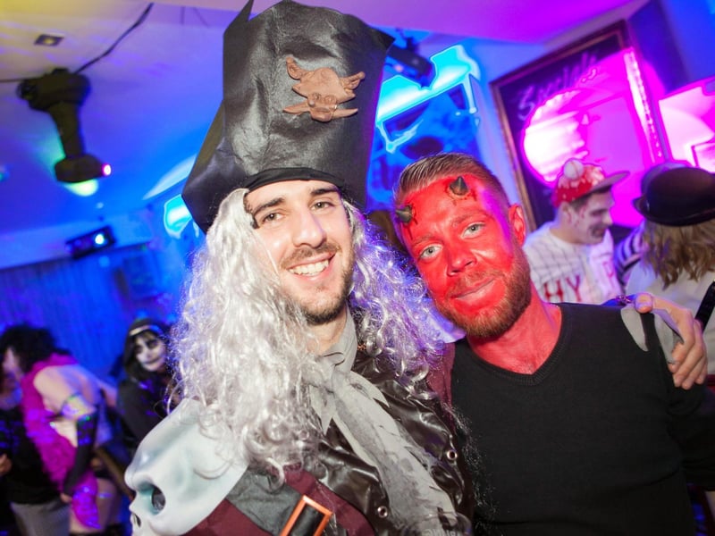 Martin and Dan looking the part at Halloween, in 2015.