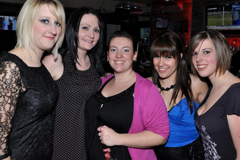 Becky, Rachel, Fran, Cath and Sarah, in 2010.