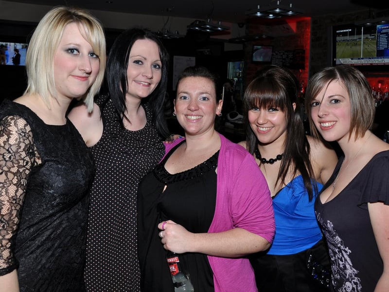 Becky, Rachel, Fran, Cath and Sarah, in 2010.